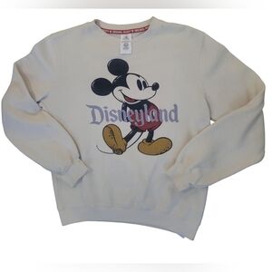 Disney Cream Crewneck Sweatshirt with Mickey Graphic